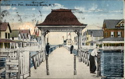 Holland Ave. Pier Rockaway Beach, NY Postcard Postcard