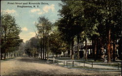 Front Street and Riverside Drive Binghamton, NY Postcard Postcard