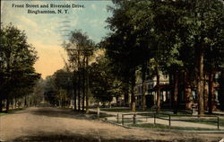 Front Street and Riverside Drive Postcard