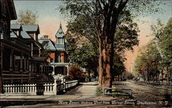 Main Street, Looking West from Walnut Street Postcard