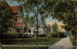 Beautiful Residences along Riverdale Drive Binghamton, NY Postcard Postcard