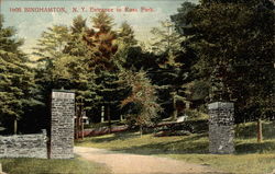 Entrance to Ross Park Postcard