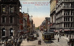 North on Main Street from Court Street Buffalo, NY Postcard Postcard