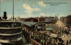 Boat Landing at foot of Main Street Buffalo, NY Postcard Postcard