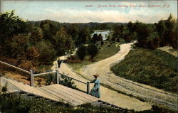 Seneca Park, showing Trout Lake Rochester, NY Postcard Postcard