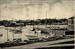 View of River at Charlotte, Near Yacht Club Rochester, NY Postcard Postcard