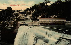 Lower Falls and Power Plant Postcard