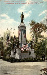 Soldiers'and Sailors' Monument, Washington Park Rochester, NY Postcard Postcard