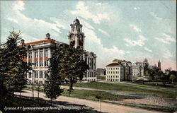 Syracuse University Buildings facing College Place Postcard