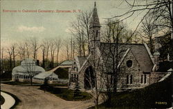 Entrance to Oakwood Cemetery Syracuse, NY Postcard Postcard