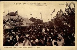 A Busy Day at Syracuse Fair New York Postcard Postcard