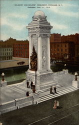 Soldiers' and Sailors' monument Postcard