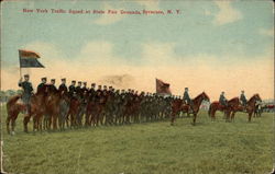 New York Traffic Squad at State Fair Grounds Syracuse, NY Postcard Postcard