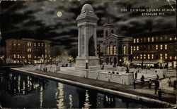 Clinton Square At Night Postcard