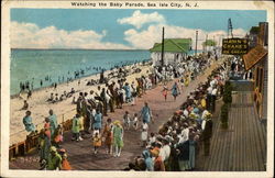 Watching the Baby Parade Sea Isle City, NJ Postcard Postcard