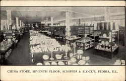 China Store, Seventh Floor, Schipper & Block's Peoria, IL Postcard Postcard