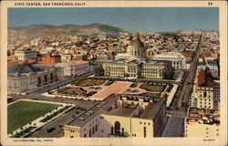 Civic Center San Francisco, CA Postcard Postcard