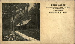 Deer Lodge, Korelock Klub's Log Cottage in the Woods Lake Gogebic Marenisco, MI Postcard Postcard