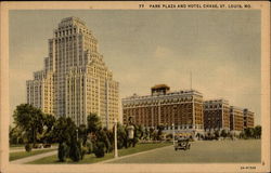 Park Plaza and Hotel Chase St. Louis, MO Postcard Postcard