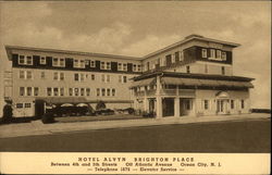 Hotel Alvyn Brighton Place Ocean City, NJ Postcard Postcard