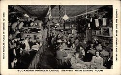 The Buckhorn Pioneer Lodge Main Dining Room Postcard