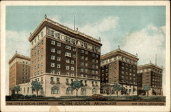 Hotel Astor - Milwaukee Wisconsin Postcard Postcard