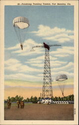 Paratroop Training Towers Fort Benning, GA Postcard Postcard