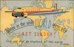 Sunday School Clipper Postcard