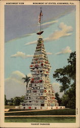 Tourist Paradise Monument of States Kissimmee, FL Postcard Postcard