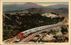 Santa Fe Streamliner, Cajon Pass Postcard