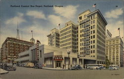 Portland Central Bus Depot Oregon Postcard Postcard