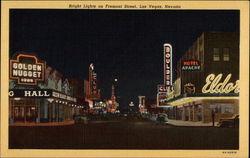 Bright Lights on Fremont Street Las Vegas, NV Postcard Postcard