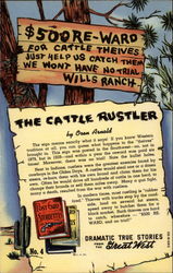 The cattle rustler by Oren Arnold Cowboy Western Postcard Postcard