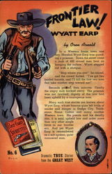 Frontier Law! Wyatt Earp by Oren Arnold Cowboy Western Postcard Postcard