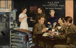 USO Club operated by The Salvation Army Postcard