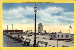 First Aid Station on the Beach Postcard