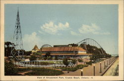 View of Amusement Park Crystal Beach, ON Canada Ontario Postcard Postcard