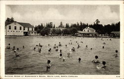 Bathing Scene at Marshburn's Beach White Lake, NC Postcard Postcard