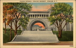 Stadium Entrance, Syracuse University New York Postcard Postcard