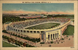 Buffalo Civic Stadium New York Postcard Postcard