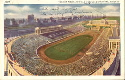 Soldier Field and Field Museum, Grant Park Postcard