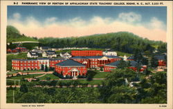 Panoramic View of Portion of Appalachian State Teachers' College Boone, NC Postcard Postcard