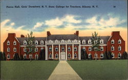 Pierce Hall, Girls' Dormitory, N.Y. State College for Teachers Postcard