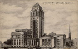 Union County Court House Elizabeth, NJ Postcard Postcard