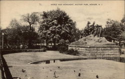 World War Monument at Military Park Newark, NJ Postcard Postcard