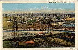 1120-Midwest Oil Fields, Wyoming Postcard Postcard