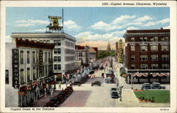 Capitol Avenue, Capitol Dome in the distance Postcard