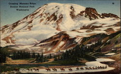 Crossing Masama Ridge, Ranier National Park Washington Postcard Postcard