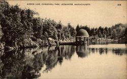 Mirror Lake, Coggshell Park Leominster, MA Postcard Postcard