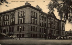 High School Lawrence, MA Postcard Postcard